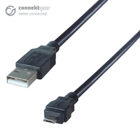 connektgear 2m USB 2 Android Charge and Sync Cable A Male to B Micro MHL Male