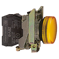 Schneider Electric XB4BVM5 indicador de luz para alarma 230-240 V Amarillo
