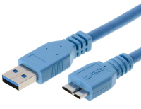 Helos 014691 USB Kabel 5 m USB 3.2 Gen 1 (3.1 Gen 1) USB A Micro-USB B Blau