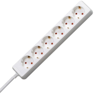 Kopp 120613005 power extension 1.4 m 6 AC outlet(s) Indoor Red, White