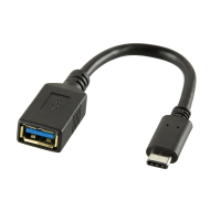 LogiLink USB C - USB A 0.15m USB-kabel 0,15 m USB 3.2 Gen 2 (3.1 Gen 2) Zwart