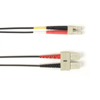 Black Box FOCMP10-001M-SCLC-BK InfiniBand/fibre optic cable 1 M 2x SC 2x LC OFNP OM3 Fekete