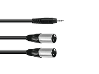 Omnitronic 30225157 cable de audio 3 m 3,5mm 2 x XLR (3-pin) Negro