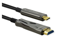 ROLINE 14.01.3474 adaptador de cable de vídeo 30 m HDMI tipo A (Estándar) USB Tipo C Negro