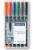 Staedtler 313 WP6 marqueur indélébile Noir, Bleu, Marron, Vert, Orange, Rouge 6 pièce(s)