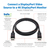 Tripp Lite P580AB-006 Safe-IT High-Speed DisplayPort Antibacterial Cable with Latching Connectors (M/M), UHD 4K 60 Hz, 6 ft. (1.83 m)