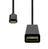 ProXtend USBC-DP-002 video átalakító kábel 2 M USB C-típus DisplayPort Fekete