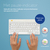 R-Go Tools Ergonomisch toetsenbord R-Go Compact Break, compact toetsenbord met pauzesoftware, QWERTY (NORDIC), Bluetooth, wit