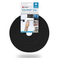 VELCRO® One Wrap® Band 16 mm breit, flammhemmend, schwarz, 25 m