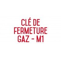 Clé de fermeture gaz M1 - autocollant - L.200 x H.100 mm