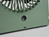 Schreibtisch Ventilator 2er SET - 3 Stufen, Grün Höhe 23cm Akku & USB-C Anschluß