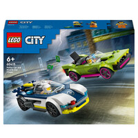 LEGO Politiewagen en snelle autoachtervolging