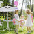 Relaxdays Camping Kindersitzgruppe, Kindersitzgarnitur m. Sonnenschirm, Klappstühle & Tisch, Einhorn Motiv, Garten, pink