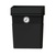 Regent Post or Wall Mountable Litter Bin - 30 Litre - Plastic Liner - Black