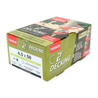 TIMco 4.5 x 50mm C2 Green Countersunk Decking Screw Qty 250 Box