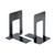 5 Star Office Bookends 224mm Metal Heavy Duty 9 Inch Black [Pack 2]