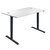 Jemini Economy Single Motor Sit/Stand Desk 1400x800x1220mm Arctic White/Black KF820486