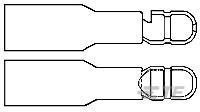 Rundstecker, Ø 5 mm, L 34 mm, isoliert, gerade, blau, 1,0-2,5 mm², AWG 17-13, CC