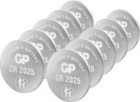 GP Batteries Gombelem CR 2025 3 V 10 db Lítium GPCR2025STD955C10