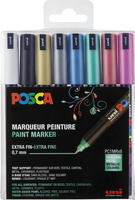 Marker UNI POSCA PC1MR, 0,7, Metallic sortiert, 8er Set
