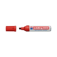 Marcatore Permanente 500 Edding - Punta Scalpello - 2-7 mm - E-500002 (Rosso)