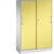 Armario de puertas correderas ASISTO, altura 1617 mm, anchura 1000 mm, gris luminoso / amarillo azufre.
