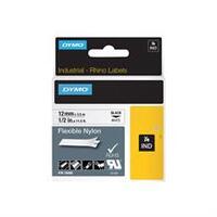 IND - Nylon - adhesive - black on white - Roll (1.2 cm x 4 m) 1 cassette(s) flexible label tape - for Rhino 4200, 4200 Kit, 5200, 5200 Hard Case Kit; RhinoPRO 6000; DYMO LabelWr...