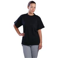 Nisbets Essentials T-Shirts Made of Cotton - Plain Back - Pack of 2 in Black - L