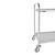 Vogue 2 Tier Clearing Trolley in Silver Stainless Steel - 930 x 860 x 535 mm