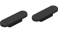 Magnotica Pro E Magnetverschluss schwarz abgerundet, Kunststoff Gehäuse + Metall Abdeckkappe