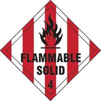 COSHH Flammable solid 4 label