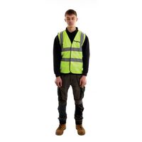 High vis vest with left breast and back print