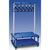 Plastic cloakroom & changing room furniture - Cloakroom bench with hangers - Double sided - Blue