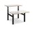 Electric height adjustable back to back desks with dual motor