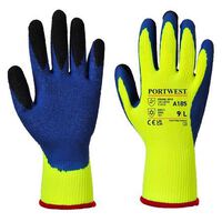 PORTWEST Duo-Therm latex védőkesztyű L-es méret sárga-kék (A185Y4RL)