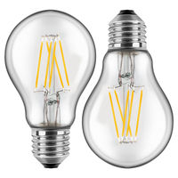Blulaxa LED Filament Lampe Birnenform 7 Watt, 810lm, 2700K, WW Glas (klar), DOPPELPACK