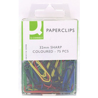 Q-CONNECT 32MM CLRD PAPERCLIP PK750