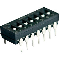 TE 1825002-5 ADF DIP Switch Through Hole Gold 4P Black