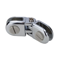 Chrome Plated Panel Connectors | door hinge, 1-part, moveable with grey plastic screws