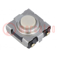 Microswitch TACT; SPST-NO; Pos: 2; 0.05A/24VDC; SMT; none; 1.57N