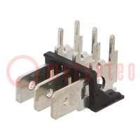 Connector: connector strip; 6,4mm; 0,8mm; THT; staal; vertind; 500V