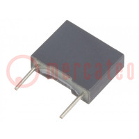 Capacitor: polyester; 2.2nF; 220VAC; 630VDC; 7.5mm; ±10%; 10x3x8mm
