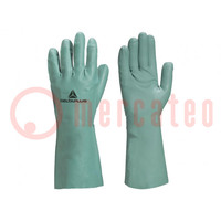 Beschermende handschoenen; Afmeting: 10; groen; katoen,nitril