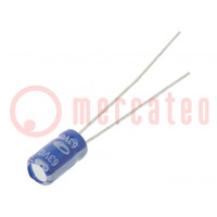 Capacitor: electrolytic; THT; 470nF; 63VDC; Ø4x7mm; Pitch: 1.5mm