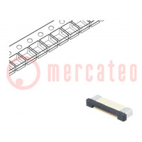 Connector: FFC/FPC; horizontaal; PIN: 16; ZIF; SMT; 500mA; vertind