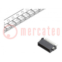 Connector: plaat-plaat; mannelijk; PIN: 20; 1,27mm; -55÷125°C; SMT