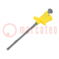 Clip-on probe; pincers type; 6A; yellow; Grip capac: max.4.5mm