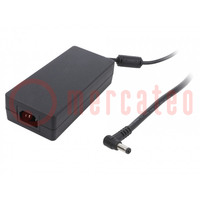 Power supply: switched-mode; 48VDC; 3.33A; Out: 5,5/2,5; 160W; 93%