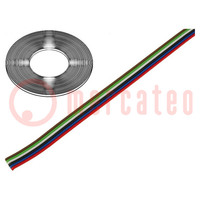 Leitungen: Flachband; TLWY; 6x0,22mm2; Line; Cu; ungeschirmt; PVC