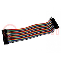 Connection cable; female-female; mix colours; 40pcs; 170mm